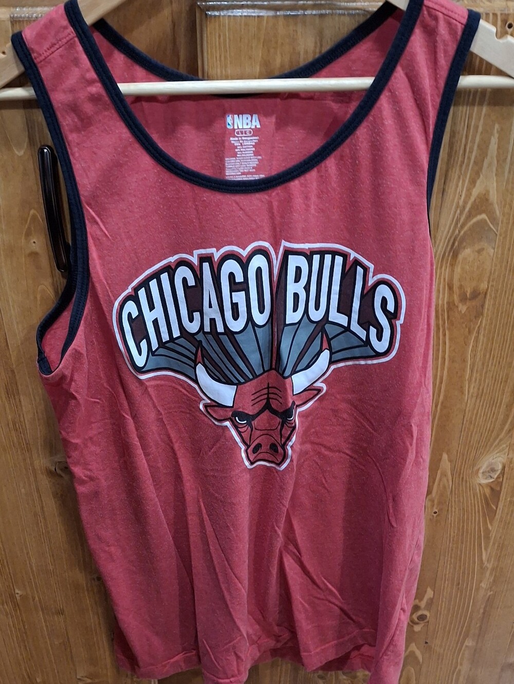 NBA Chicago Bulls Red Tank with Black Trim
